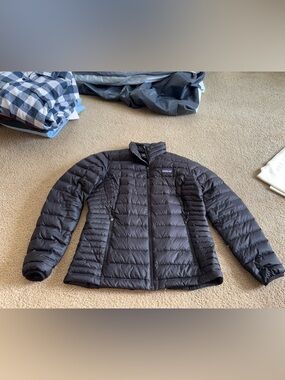 Patagonia Black Jacket with Multicolor Logo
